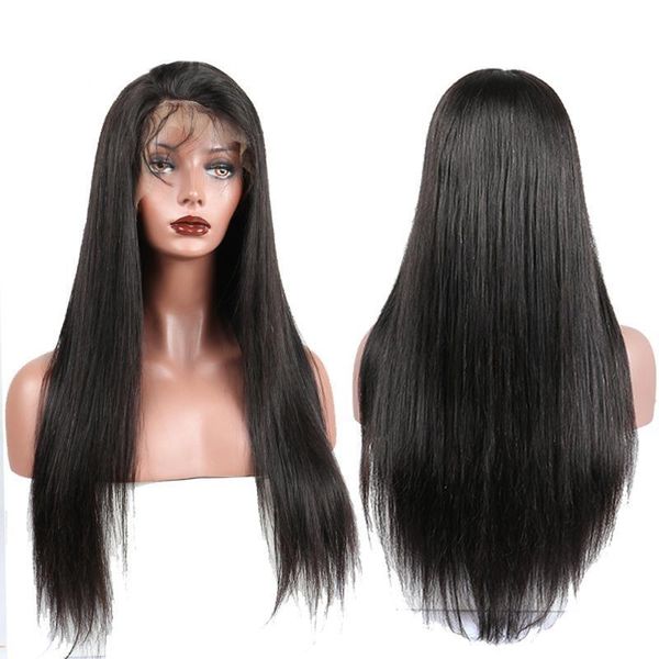 

straight lace front wig lace front human hair wigs brown lace wigs perruque cheveux humain remy human hair brazilian wigs knhj21, Black