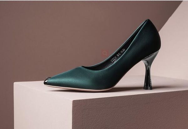 

women pumps heeled shoes nude pointed toe high heel shoes stiletto high heels ladies cm big size 39, Black