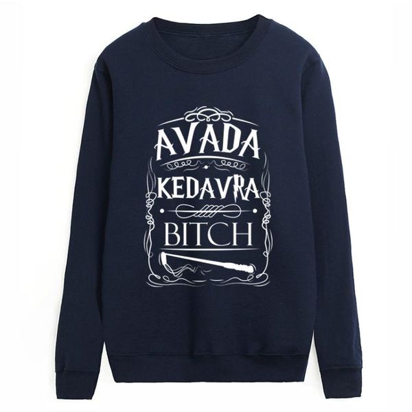 

повседневная о-образным вырезом толстовки avada kedavra сука толстовка женщины 2019 осень хипстер флис пуловеры хип-хоп леди спортивные кост, Black