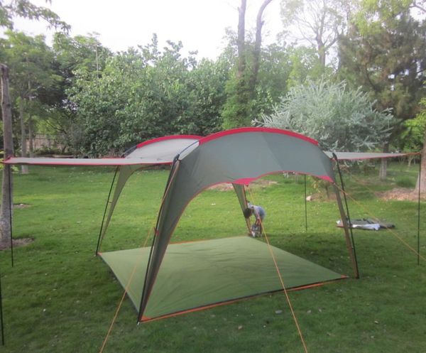 

new arrival ultralarge 5-8 person use camping tent large gazebo anti-uv sun shelter beach tent carpas de camping