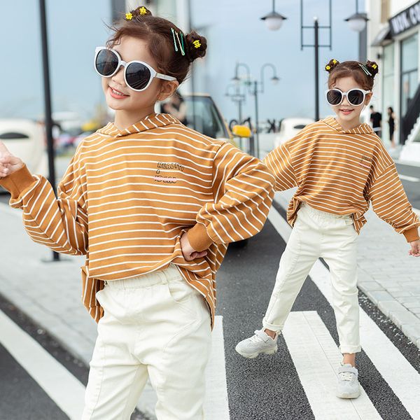 

girls sweatshirts autumn clothing kids hoodie 2019 long sleeve children teenager 14 years old, Black