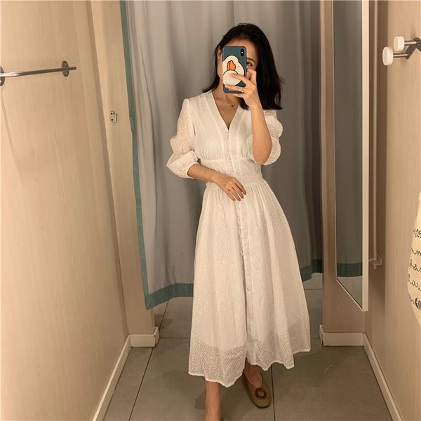 

new arrival 1/2 sleeve summer daily dress women v neck dress front split bohemian dresses, Black;gray