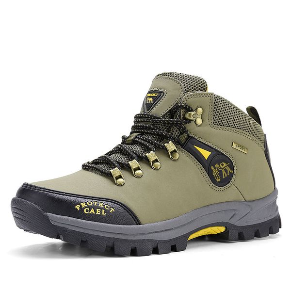 

outdoor hiking shoes for men anti slip sole mountain camping boots male strong grip sole all terrain trekking shoes man's boots
