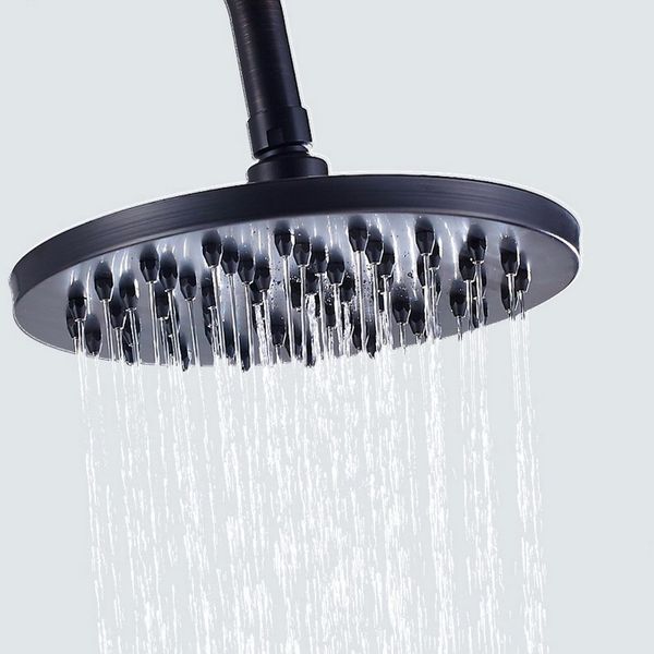 

oil rubbed bronze 8 inch round rainfall shower head bathroom sprayer shower faucet head rain ksd247