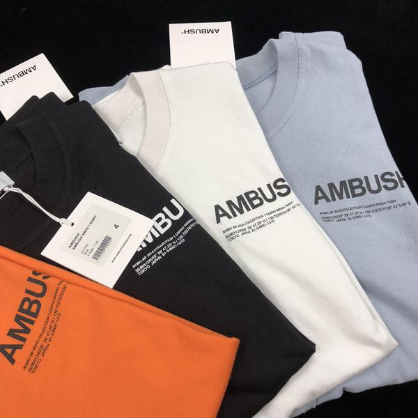 

ambush ss20 new arrival brand designer clothing men's t-shirts women print tees short sleeve s-xl z3, White;black