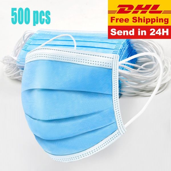 

Ship With UPS/DHL 3-Ply Disposable Masks Mouth Mask Daily Use Anti-Dust Nonwoven Elastic Earloop Face Masks In Stock CPA2281