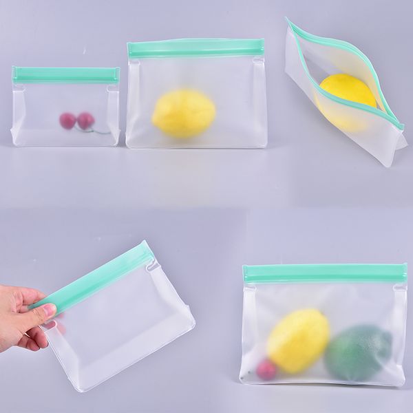 

1шт многоразовые силиконовые сумки для хранения герметичные контейнеры кухонный органайзер