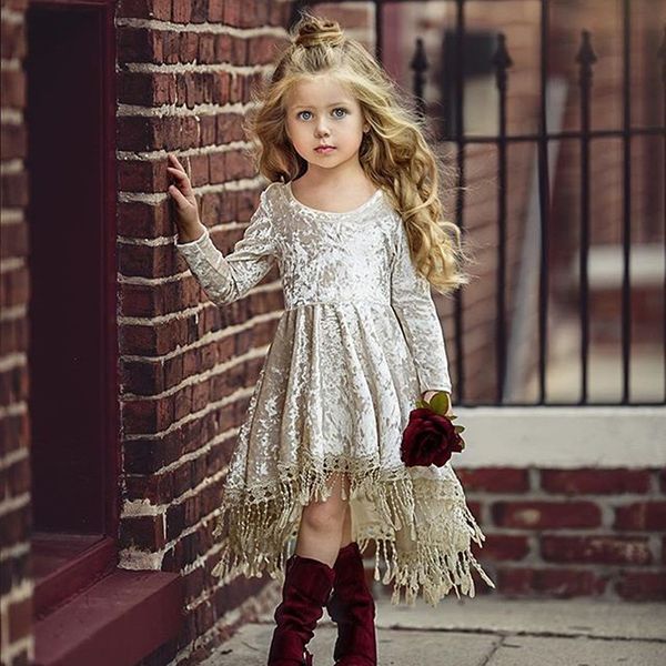 

girls gold-velvet dress 2020 summer party shinning dresses princess dress elegant casual sweet costumes children clothing 1-5y, Red;yellow
