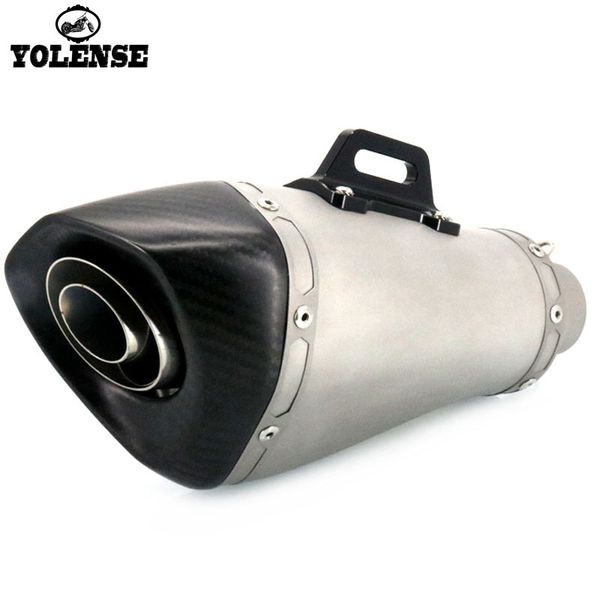 

for cb400 cb600f cb650f cb1000r cbr600rr cbr1000rr cb500f inlet 51mm motorcycle modified carbon fiber exhaust muffler pipe