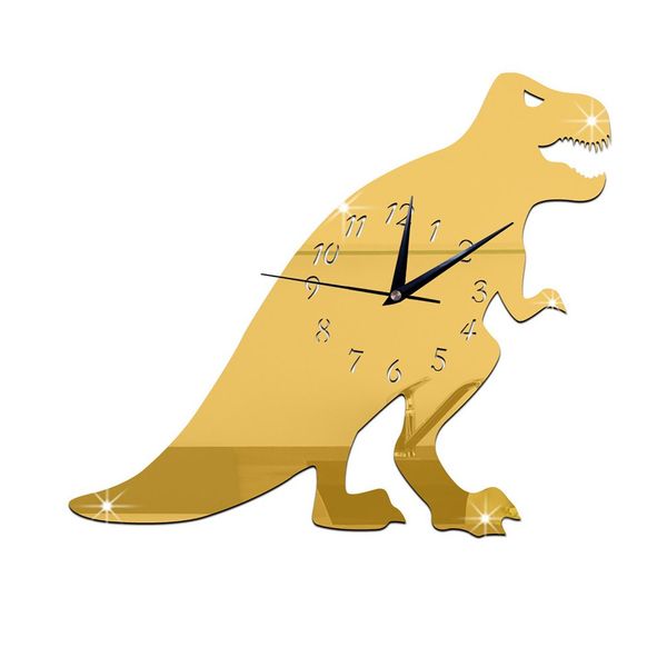 

fashion wall clock creative dinosaur shape wall sticker clock