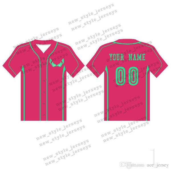 

125MAN Custom Baseball Jerseys Breathable 2019 Men youth Quick Dry Blue white Stitched M-XXXL Green Baseball Jerseys