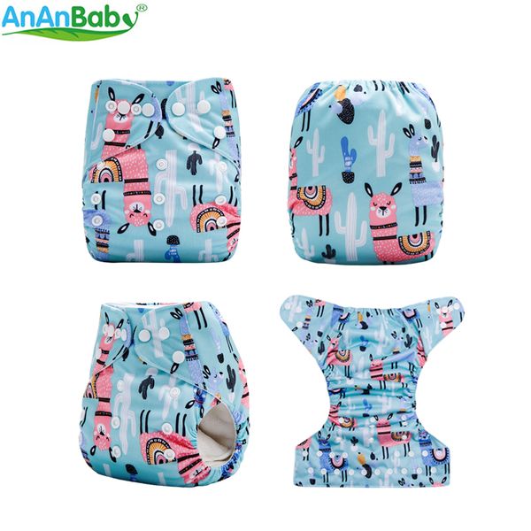 

ananbaby new machine prints environmental friendly pocket baby cloth diaper with 1pc microfiber insert