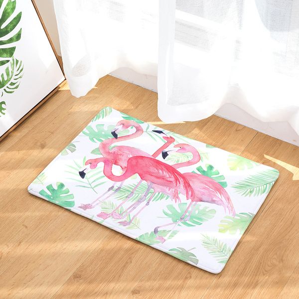 

cammitever cartoon flamingo livingroom kitchen mat doormat non-slip kitchen carpet/bath mat home entrance floor hallway area