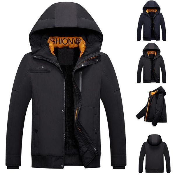

men's jackets men winter camouflage blouse thickening coat outwear plus size drop leisure work clothes, Black;brown