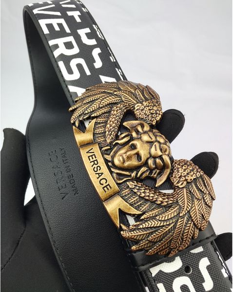 

new arrival fashion man big buckle designer belts men mens belts luxury men designer leather belt f1319, Black;brown