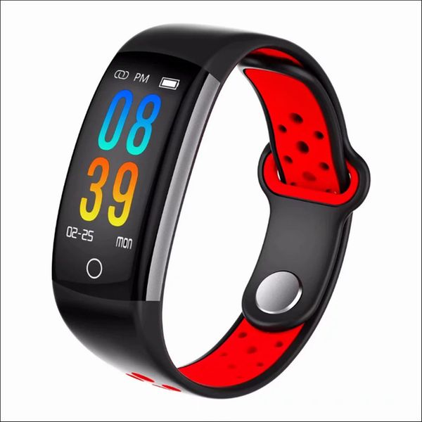 Q6 Фитнес Tracker Смарт Браслет HR Кровь Кислородный монитор Смарт часы кровяного давления Водонепроницаемый IP68 Наручные часы для Android IOS телефон