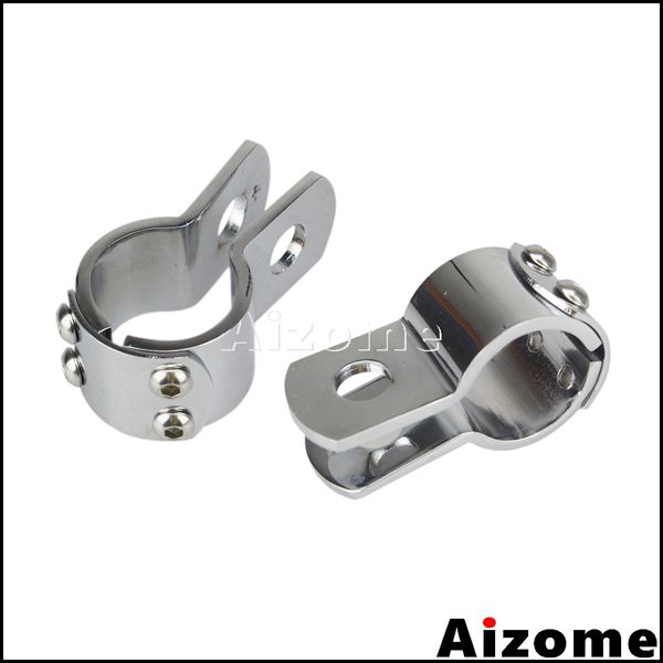 

for motorcycle 1-1/2" engine guard footrests clevis clamps chrome 38mm crash bars footpeg mounts clamps 1.5 inch