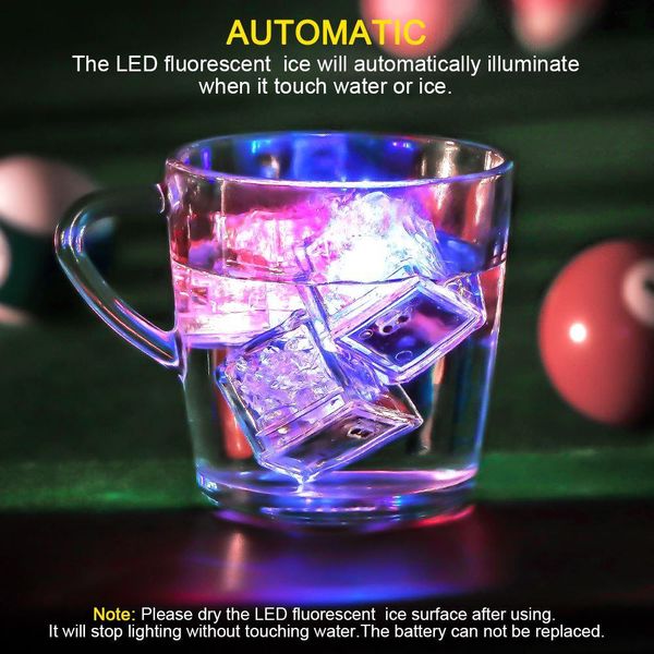 

led light ice cube artifical liquid sensor lighting crystal ice cubes block flash for christmas wedding bar party decoration dropshipping