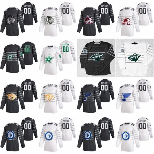 

2020 hockey all star patrick kane jerseys nathan mackinnon tyler seguin mark scheifele roman josi alex pietrangelo ryan o'reilly eric s, Black;red