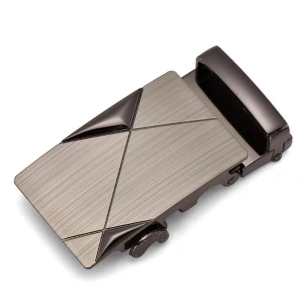 

fashion men's business alloy automatic buckle unique men plaque belt buckles for 4cm ratchet for leather belt accessories, Black;brown
