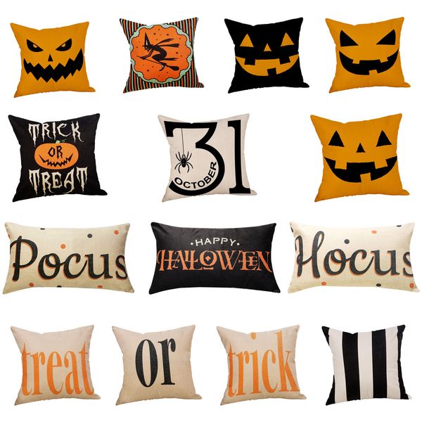 

halloween pillow cases cotton sofa pumpkin ghosts cushion cover home decor 50*30cm, 45*45cm decorative pillows covers#20