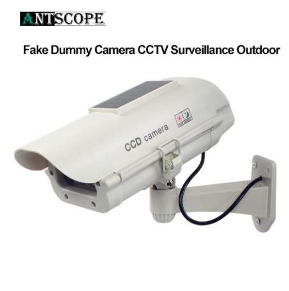 

antscope solar power fake dummy camera cctv surveillance outdoor indoor waterproof flashing red led fake camera for security 19