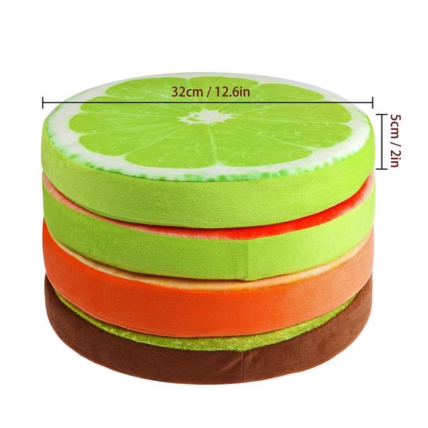 

soft fruit seat cushion student watermelon thick round cushion pad chair tatami pad