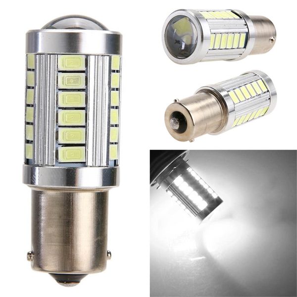 

car led light 5630 33smd lens 1156/p21w automobiles brake back taillight fog lamp turn signal exterior light-emitting diode bulb