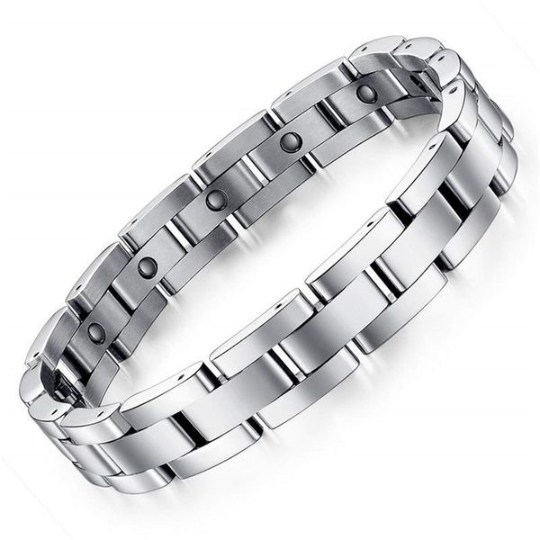 

mens sleek magnetic therapy bracelet for arthritis pain relief men bracelet gifts for women, Black