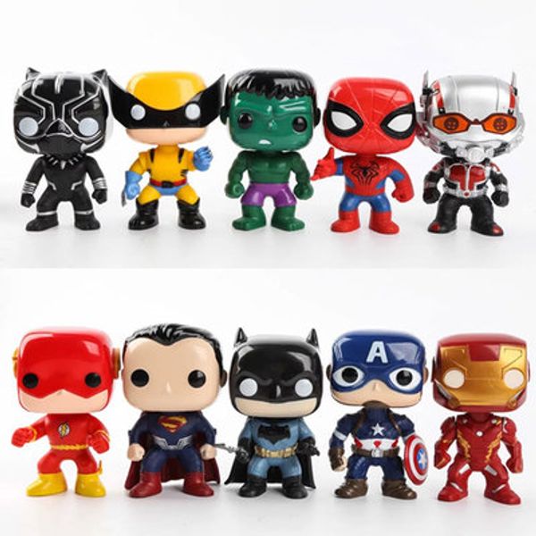 

10 стилей 10cm funko поп танос веном ant человек фигурки паук ironman дети игрушка в подарок