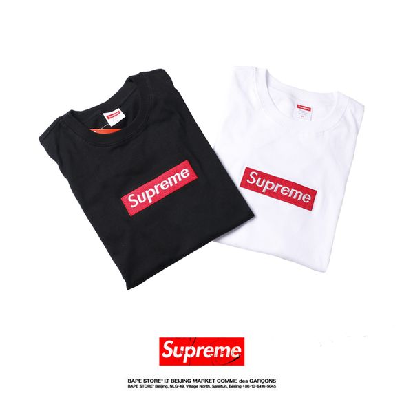 

20/supreme luxury men t shirts designer brand t shirt new air cotton short fashion street hip hop tide brand men women t shirts, White;black