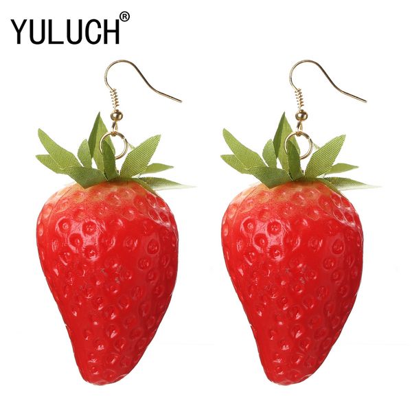 

novelty exaggerated fruit pendant earrings for women vacation beach scenery special jewelry for girls ladies party accessories, Silver