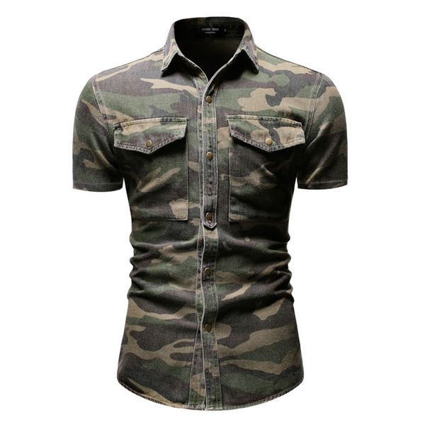 

mens shirts double pocket camouflage male shirts -3xl men short sleeve shirt, White;black