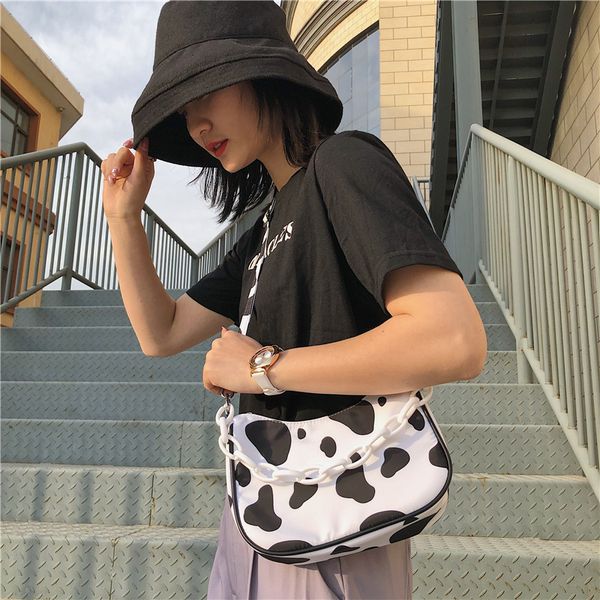 

bag women new casual handbag shoulder bag fashion cow pattern crossbody ladies small messenger handbag female oxford cloth