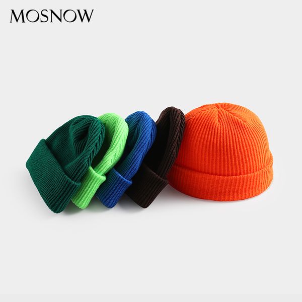 

skullcap beanie winter hat warm knitted casual short wide hip hop hat men women wool knitted autumn elastic caps