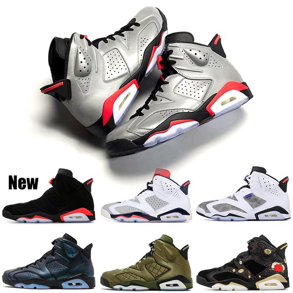 

6 men Basketball shoes UNC Hare Carmine White Infrared Black Cat sports blue Olympic Oreo Angry bull Olympic Maroon 6s sports sneakers