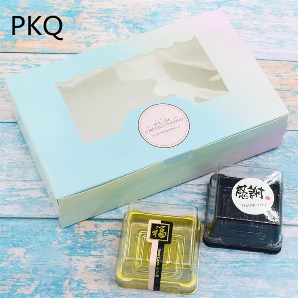 

30pcs kraft paper window cake box packing gift box candy/biscuit/soap/cookie/cupcake display packaging
