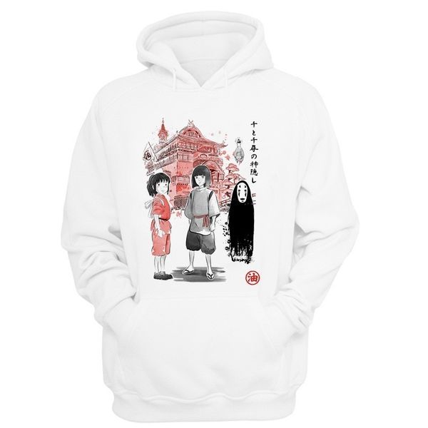 

new japanese anime hoodie studio ghibli hoodie totoro hoodies sweatshirts women men kid harajuku hoodie spirited away sweatshirt, Black