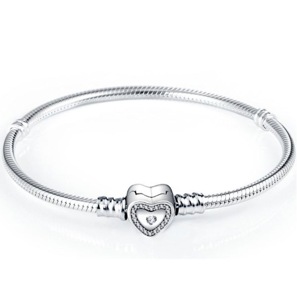 

pb25 big brand pda bangle classic harmony and love bracelet basic chain pure silver snake bone wholesale 925 silver sell have logo, Golden;silver