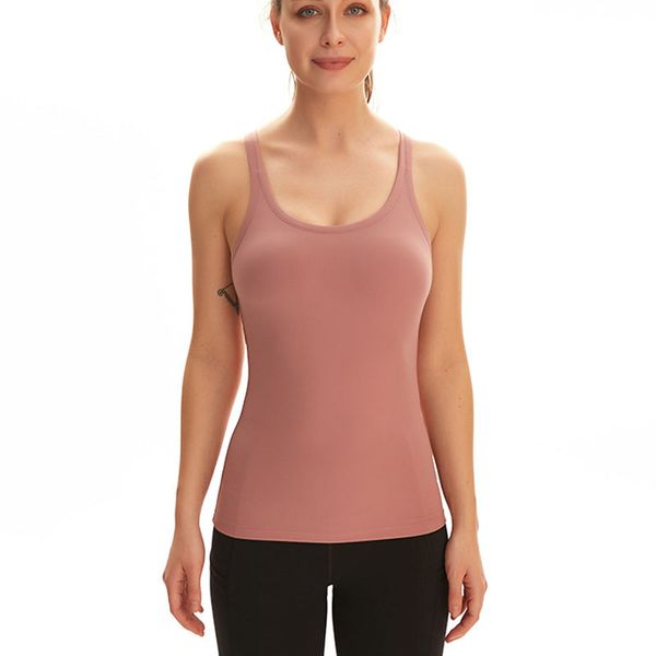 

women's stretch compression padded essential basic training tank, White;red