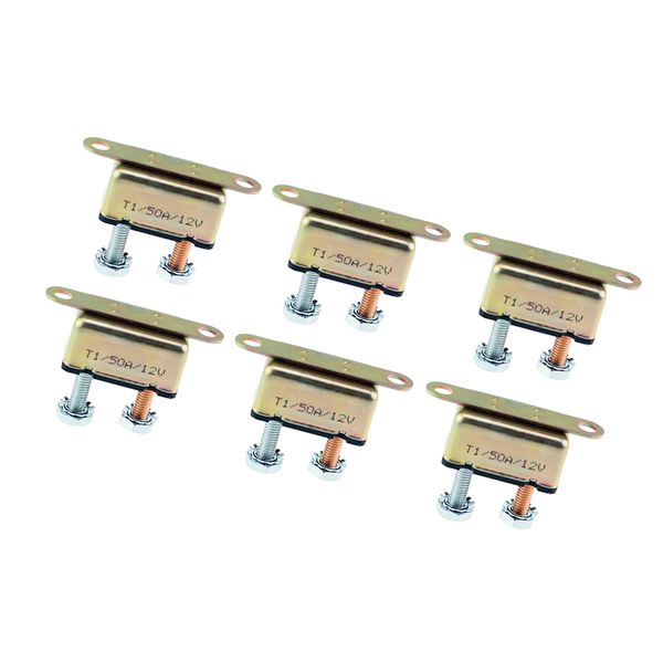 

6pcs automotive short s12v 50amp circuit breaker metal auto reset breaker