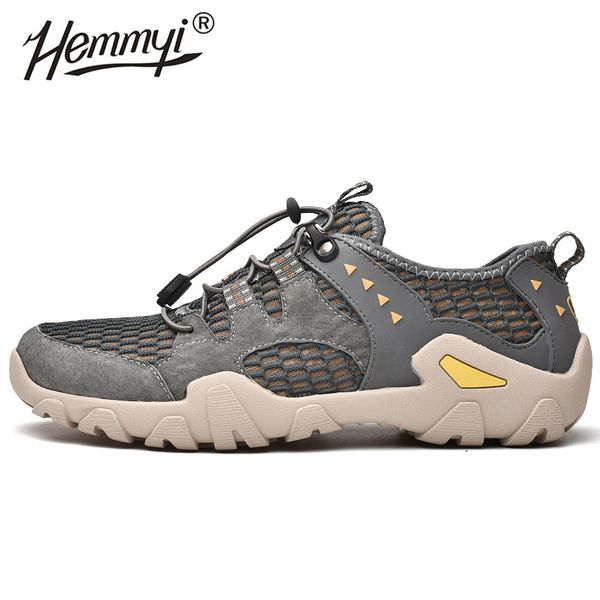 

hemmyi outdoor hiking shoes mesh breathable elastic band beach wading shoes comfortable wearable hiking men normal size