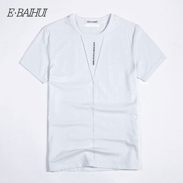 

ebaihui brand t shirt mens t shirts new casual tees fitness men 100% cotton t-shirts camisetas swag summer short sleeve tshirts t034, White;black