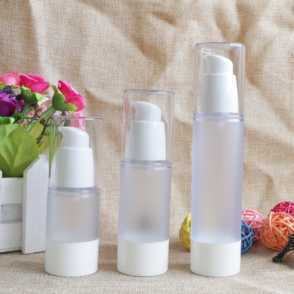 

15ml 30ml 50ml frosted body bottles clear airless vacuum pump empty for refill container lotion serum cosmetic liquid f20172226