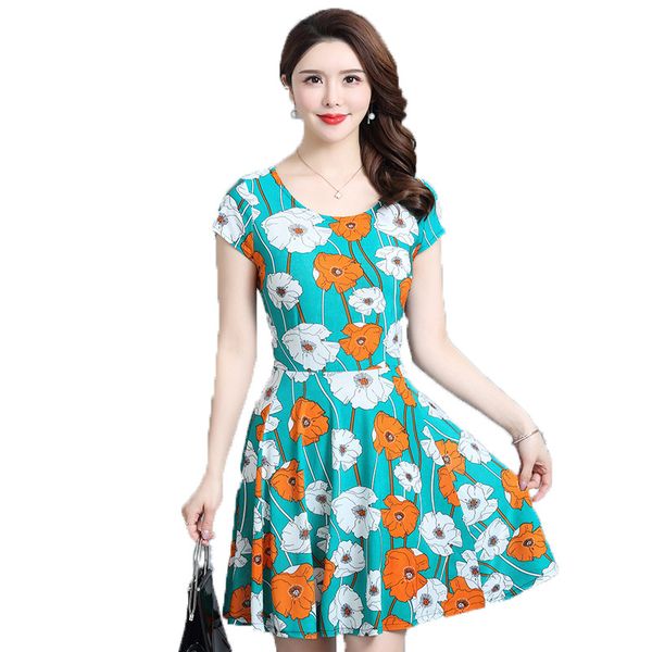 

цветочные печатных платья женщин плюс размер летнее платье сексуальная свободного покроя платье l хl ххl размер 3xl размер 4xl 2019 новая мо, Black;gray