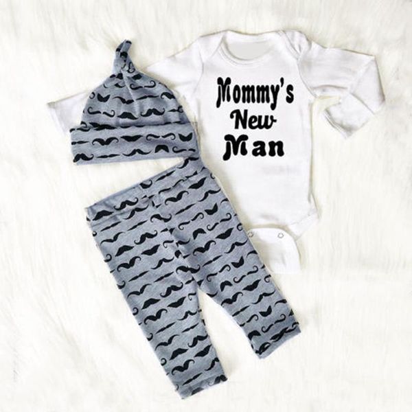 

newborn toddler infant baby boys romper jumpsuit bodysuit clothes outfits set, White