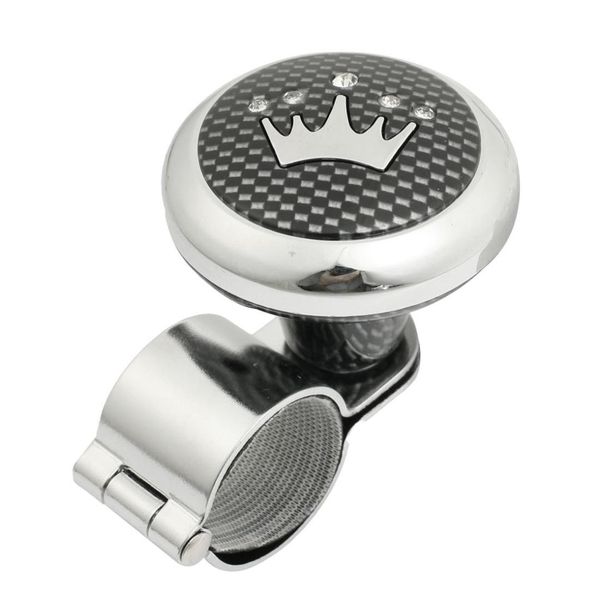 

check pattern metal plastic handle steering wheel spinner knob for auto truck
