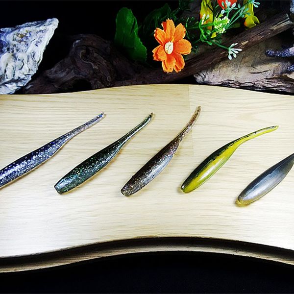 

walk fish 8pcs/lot 80mm 1.9g fishing soft lure silicone bait drive shad double colors fishing lure soft artificial bait