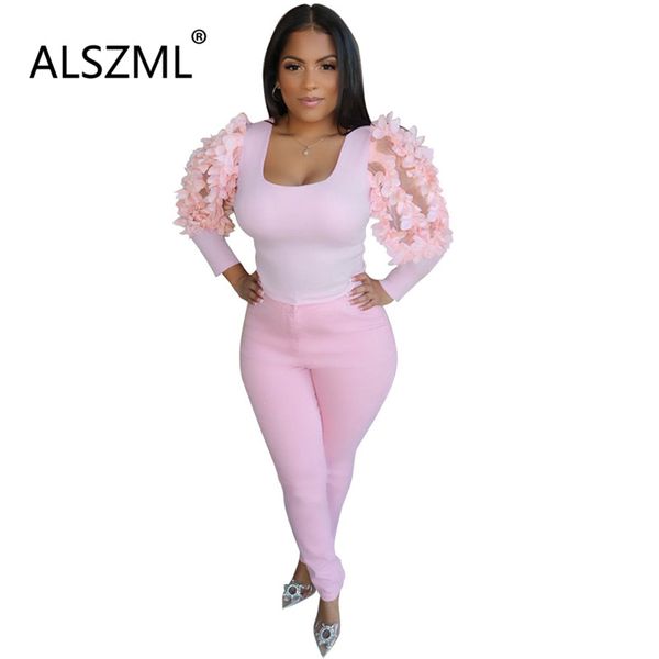 

2020 special design pink puff sleeve square collar t shirts tight tee office lady fashion women top, White