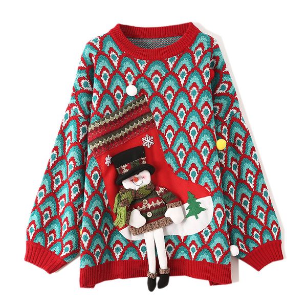 

2020 long sleeves new women sweater designer shoulder luxury women designer sweaters pullovers pull femme loose snow plus size s-l, White;black